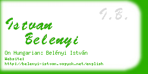 istvan belenyi business card