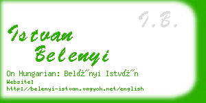 istvan belenyi business card